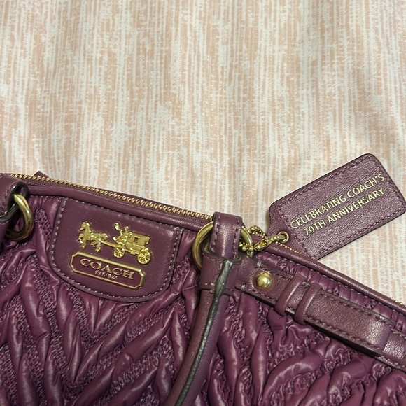 Coach 70th Anniversary Edition Purple Pleated set Madison Sophia. RARE - Picture 13 of 16
